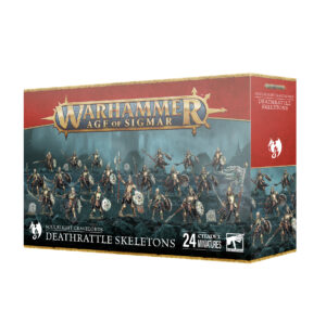 Deathrattle Skeletons set for Warhammer: Age of Sigmar features 24 detailed undead miniatures.