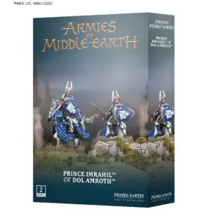 Detailed miniatures of Prince Imrahil and his knight from Tolkiens Middle-earth saga.