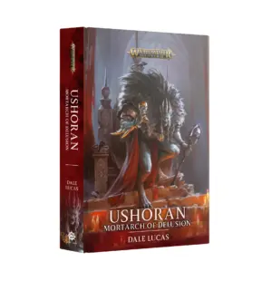 Ushoran: The Dark Mortarch of Delusion features a powerful figure in a gothic fantasy setting.