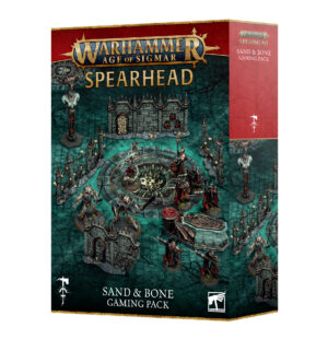 Warhammer Age of Sigmar Spearhead Set: Epic miniature battles in a dark fantasy landscape.