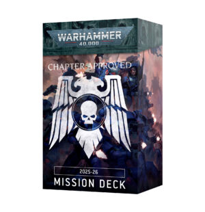 Warhammer 40K Chapter Approved Mission Deck 2025-26: Bold design, iconic imagery, and intense strategy.