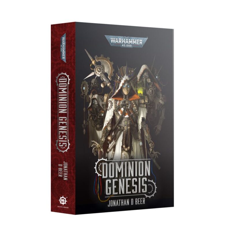 Warhammer: Dominion Genesis cover features vibrant art, epic battles, and dynamic characters by Jonathan D. Beer.